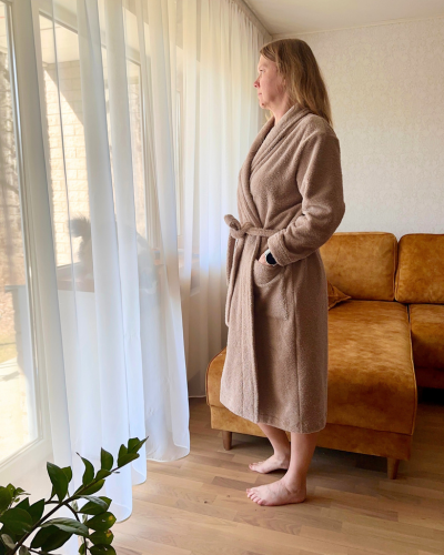 Puuvillafroteest hommikumantel